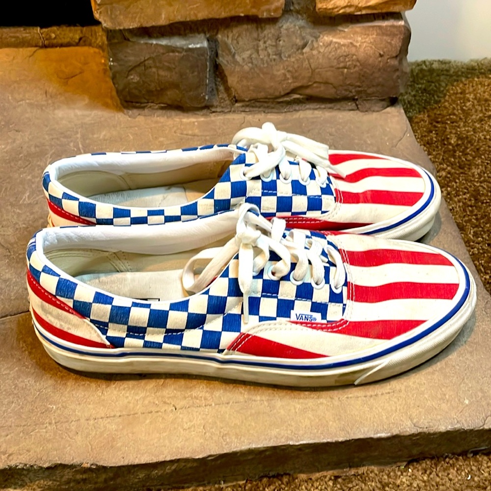 Men’s Vans Size 12 Red White and Blue
